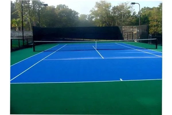 Tennis court resurfacing